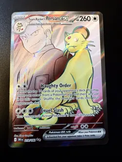 Pokemon TCG Team Rockets Persian EX Full Art 219/182 Destined Rivals Ultra Rare - Image 2