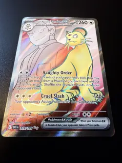 Pokemon TCG Team Rockets Persian EX Full Art 219/182 Destined Rivals Ultra Rare - Image 3
