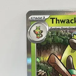 Pokemon - Thwackey - Twilight Masquerade - SVP EN 115 - LP- TCG - STAMPED HOLO - Image 5