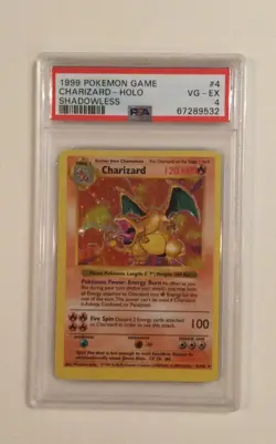 CHARIZARD Shadowless - Holo- 1999 Pokemon Base Set #4 - GRAIL - PSA 4 - Image 1
