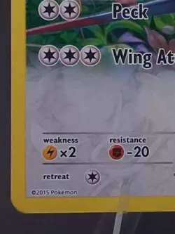 Pokemon TCG Swellow 72/108 XY Roaring Skies Reverse Holo Rare Ancient Trait LP - Image 4