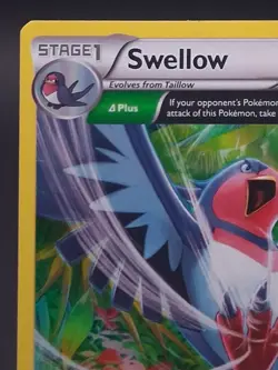 Pokemon TCG Swellow 72/108 XY Roaring Skies Reverse Holo Rare Ancient Trait LP - Image 5