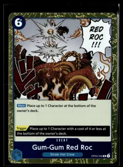 One Piece TCG Kingdoms of Intrigue #OP04-056 Gum-Gum Red Roc - Image 1