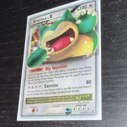 Pokemon Snorlax LV.X 111/111 Rising Rivals Ultra Rare Holo Level Up HP 130 - Image 3