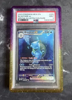 Pokemon Blastoise EX Scarlet and Violet 151 PSA 9 Special Illustration Rare - Image 1