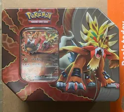 Pokemon Paradox Destinies Gouging Fire ex Tin - Image 1