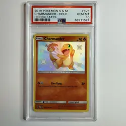 Charmander SV6/SV94 Hidden Fates Shiny Vault 2019 Pokemon TCG Sun & Moon PSA 10 - Image 1