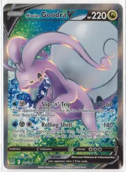 Hisuian Goodra V Full Art Ultra Rare 187/196 Pokemon SWSH11: Lost Origin NM - Image 1