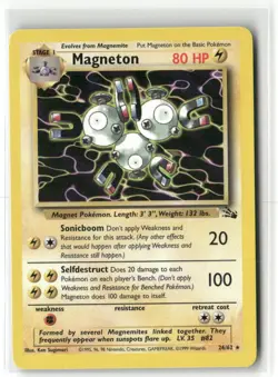 Pokemon Magneton (26) 26/62 Unlimited Fossil Rare - Image 1