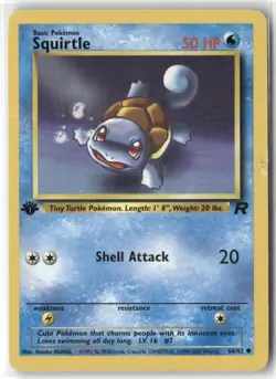 Pokemon 1st Edition Squirtle Common Team Rocket 68/82 - Image 1