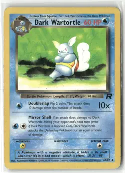 Pokemon Dark Wartortle 46/82 Unlimited Team Rocket Uncommon - Image 1