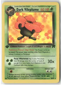 Pokemon Dark Vileplume (30) 30/82 1st Edition Team Rocket Rare - Image 1