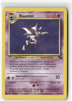 Pokemon Haunter (21) 21/62 Unlimited Fossil Rare - Image 1