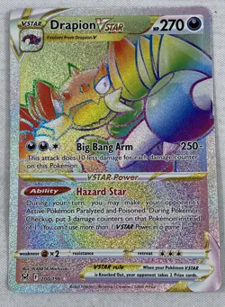 Pokemon TCG Drapion VSTAR 200/196 Lost Origin Rainbow Secret Rare Full Art NM - Image 1