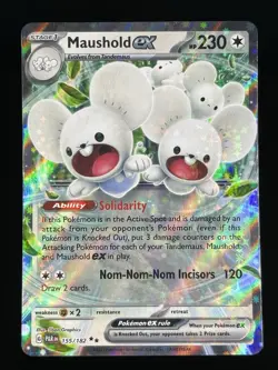 Maushold ex - 155/182 - Ultra Rare Scarlet & Violet: Paradox Rift Pokemon NM - Image 1