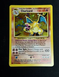 Pokemon Charizard 4/102 Base Set Holo Rare 120 HP - Image 1