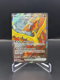 Pokemon Team Rocket's Moltres ex 208/182 Sv10 Ultra Rare Full Art Holo HP220 NM - Image 1