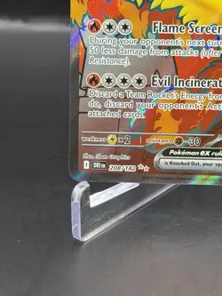 Pokemon Team Rocket's Moltres ex 208/182 Sv10 Ultra Rare Full Art Holo HP220 NM - Image 4