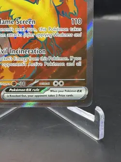 Pokemon Team Rocket's Moltres ex 208/182 Sv10 Ultra Rare Full Art Holo HP220 NM - Image 5