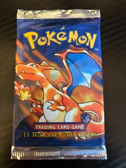 Pokemon Base Set Booster Pack SEALED Charizard Art PROBABLE SHADOWLESS - Image 1