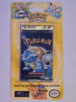 1999 Vintage Pokemon Base Set Blister Pack Blastoise Potential Shadowless - Image 1