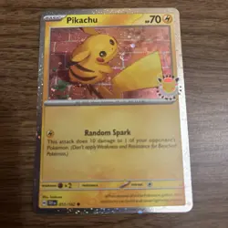 Pikachu 051 /162 Stamped 2026 Pokemon Day 30th Anniversary Promo Cosmos w/ SWIRL - Image 3