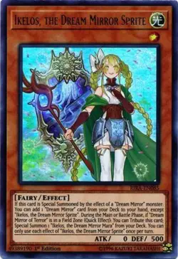 Yugioh! LP Ikelos, the Dream Mirror Sprite - RIRA-EN085 - Ultra Rare - 1st Editi - Image 1