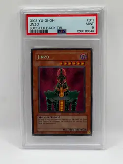 2003 Yu-Gi-Oh! Jinzo BPT-011 Secret Rare PSA 9 MINT - Image 1