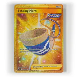 Pokemon - Echoing Horn - 225/198 - SWSH Chilling Reign - Gold Secret Rare Card - Image 1