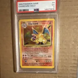 Charizard Base Set 1999 4/102 PSA VG 3 Holo Rare Pokemon TCG Card - Image 2