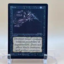 MTG Beta Terror 1993 Vintage Magic The Gathering Black Instant Ron Spencer - Image 1