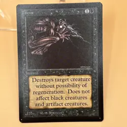 MTG Beta Terror 1993 Vintage Magic The Gathering Black Instant Ron Spencer - Image 3