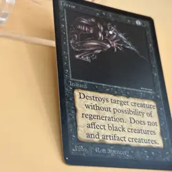 MTG Beta Terror 1993 Vintage Magic The Gathering Black Instant Ron Spencer - Image 5