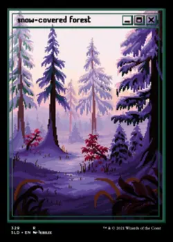 [1x] Snow-Covered Forest (329) - Foil Near Mint, English Secret Lair MTG Magic - Image 1