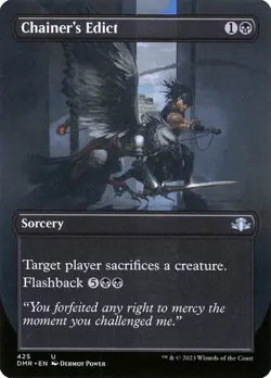 NM Borderless Chainer's Edict, Dominaria Remastered, Magic the Gathering, 425 - Image 1