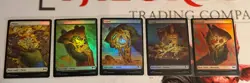 Magic the Gathering - Set of FOIL Pizza Lands - #0253 - 0257 - TMNT - NM/M - Image 1