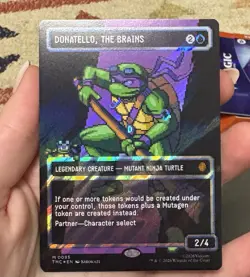MTG Donatello, the Brains - Surge Foil - Borderless, NM-Mint, English Commander: - Image 2