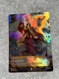 Disney Lorcana Circle Of Life Enchanted 225/204 Fabled Simba Nala Lion King - Image 1