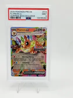 PSA 9 Flareon ex 014/131 Prismatic Evolutions Stamped Promo Pokemon TCG - Image 1