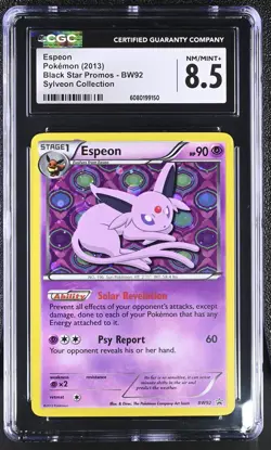 CGC 8.5 Espeon 2013 Black Star Promos BW92 Holo Pokemon Card - Image 1