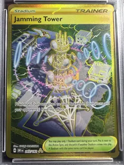 2025 Pokemon Dri En-Destined Rivals #243 Jamming Tower Hyper Rare PSA 10 - Image 2