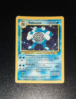 POKEMON~POLIWRATH~13/102~HOLO~1A EDIZIONE~SET BASE~ITA~PR - Image 1