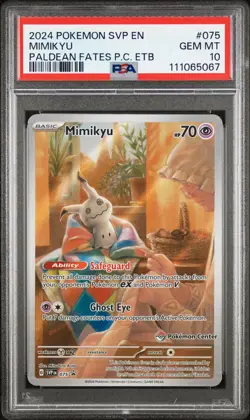 2024 POKEMON SVP EN-SV BLACK STAR PROMO #075 MIMIKYU PSA 10 - Image 1