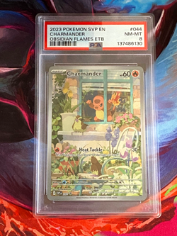 2023 POKEMON SVP EN-SV BLACK STAR PROMO #044 CHARMANDER PSA 8 - Image 1