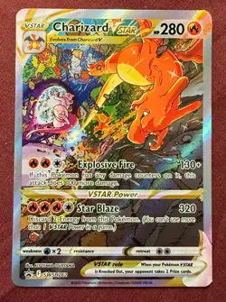 Pokemon Sword Shield Charizard VStar SWSH262 Black Star Promo UPC - Image 1