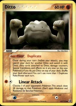 Ditto Geodude 62/113 Common EX Delta Species Pokemon - Image 1