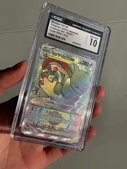 CGC 10 Mewtwo VSTAR Japanese Hyper Rare Pokemon GO TCG Graded 2022 Rainbow - Image 4