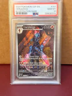 Ceruledge Sir Holo Rare Pokemon Surging Sparks Illustration 197/191 PSA 10 - Image 1