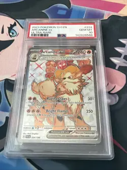 2023 Pokemon SVI 224/198 Arcanine Ex PSA 10 Ultra Rare - Image 1
