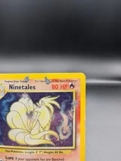 Ninetales 12/102 - Base Set Holo - Vintage Pokemon TCG - HP/Damaged - Image 3